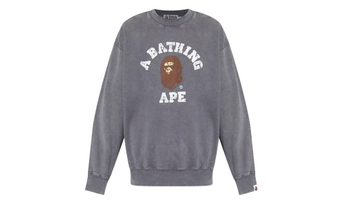 Garment Dye College Relaxed Fit Crewneck Sweatshirt "Charcoal" 1L80113308 CHA