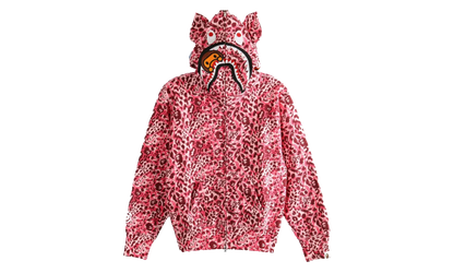 Wild Leopard Pattern Milo Shark Full Zip Hoodie WMNS "Pink Camo" 2L80215001 PNK