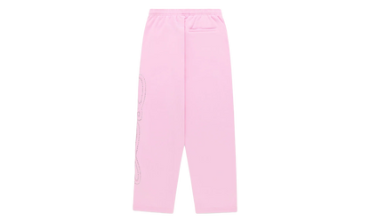 Rhinestone Script Wide Leg Sweatpants "Light Pink" SP5der350