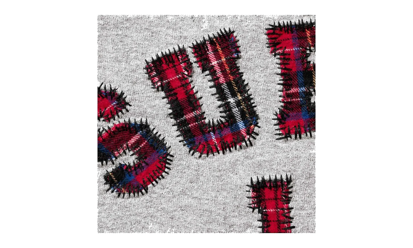 Plaid Arc Crewneck "SS26 - heather grey" SU27410