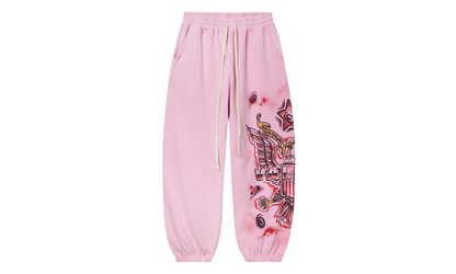 FLAG SWEATPANTS "Pink" VAL101