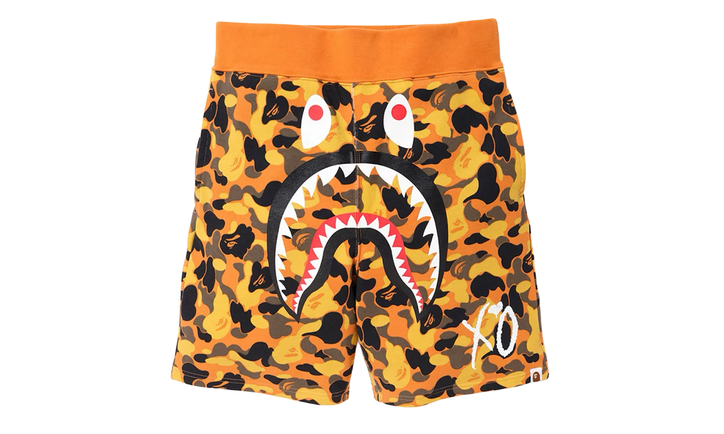 BAPE x XO Shark Sweat Shorts "Orange" BXSSSO
