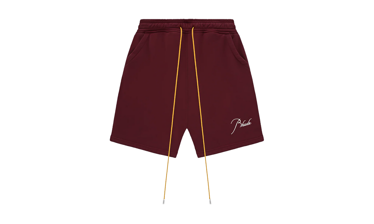 Logo Embroidered Drawstring Sweatshort "Burgundy" RHPF24SH04012