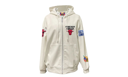 Chicago Bulls Zip-Up Jacket "White" NBA CHI BUL 112