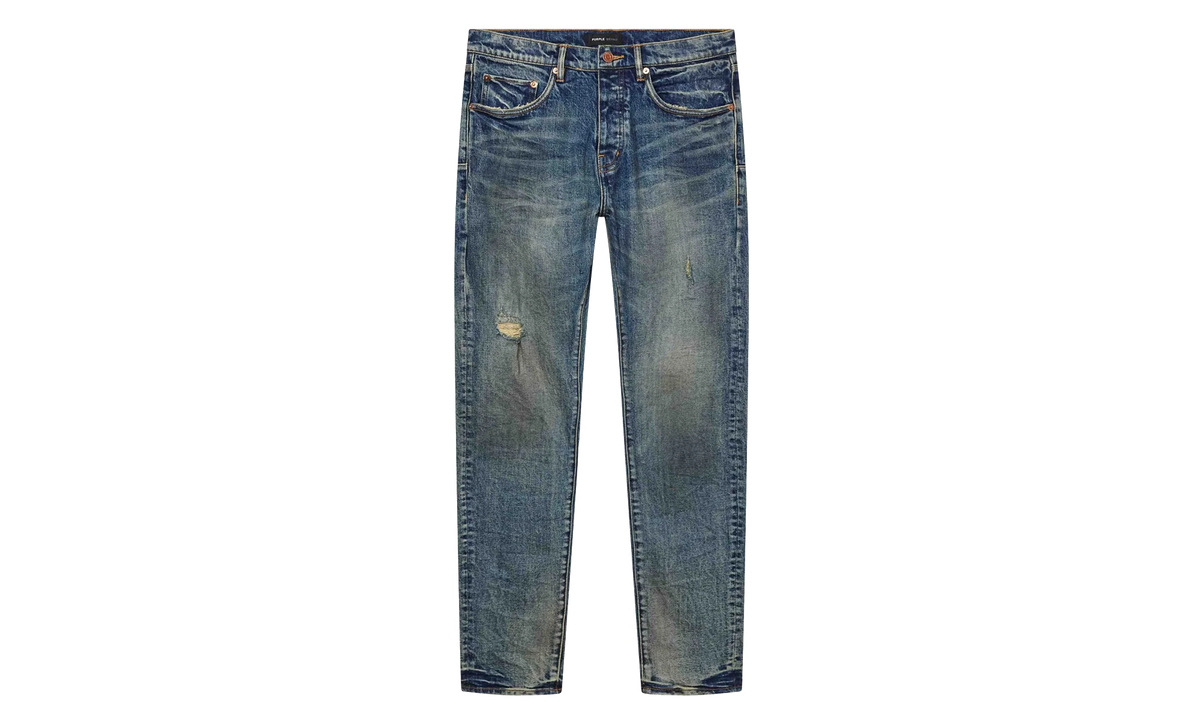 Vintage Mechanic Dirty Skinny Fit Jeans "Mid Indigo" P001 MDMD225