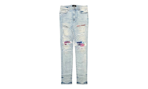 MX1 Bandana Patch Jeans "Light Indigo Rainbow" AMRBLI USED 1 NEW