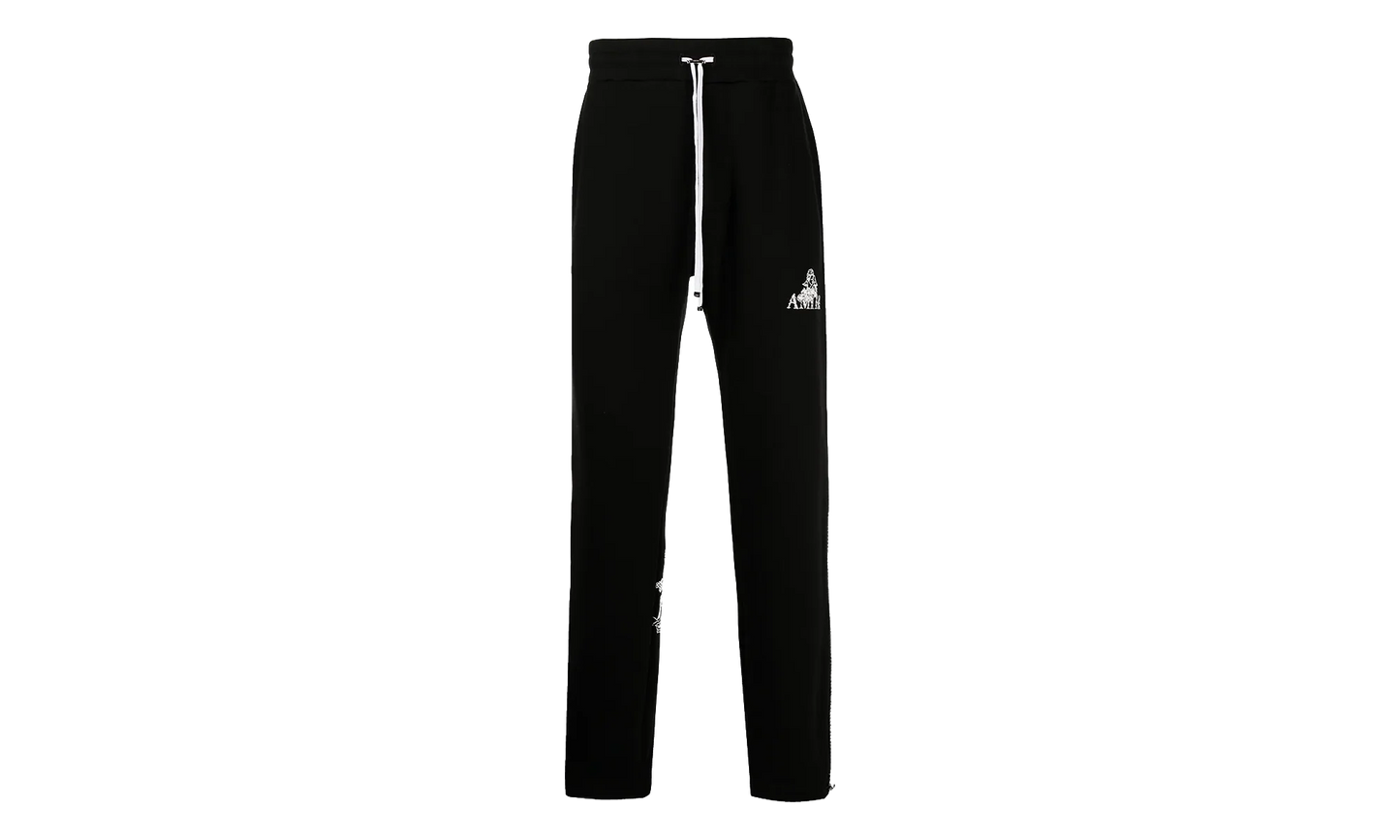 Crystal Outline Cherub Sweatpants "Black" MJSP017 001