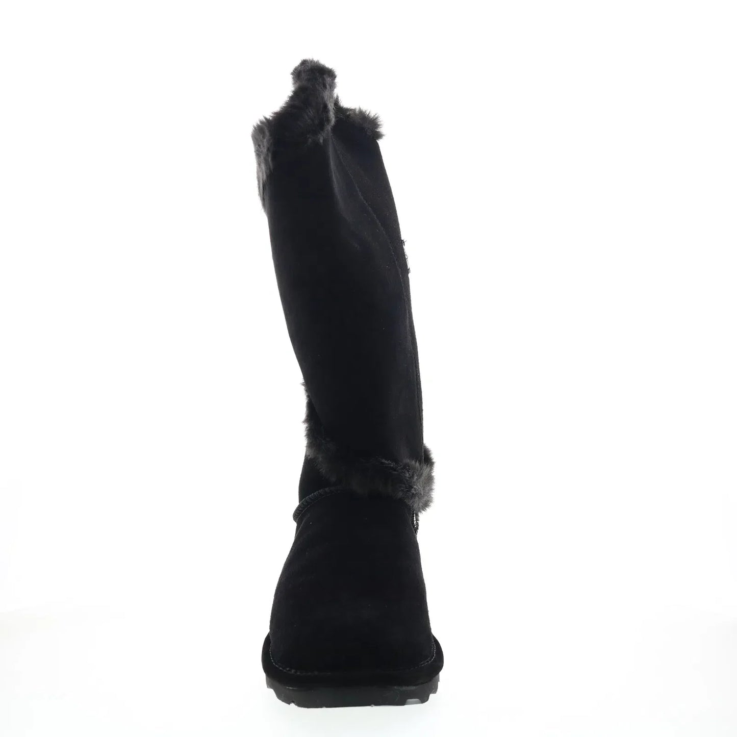 Bearpaw Sheilah 2139W-011 Womens Black Suede Slip On Casual Dress Boots