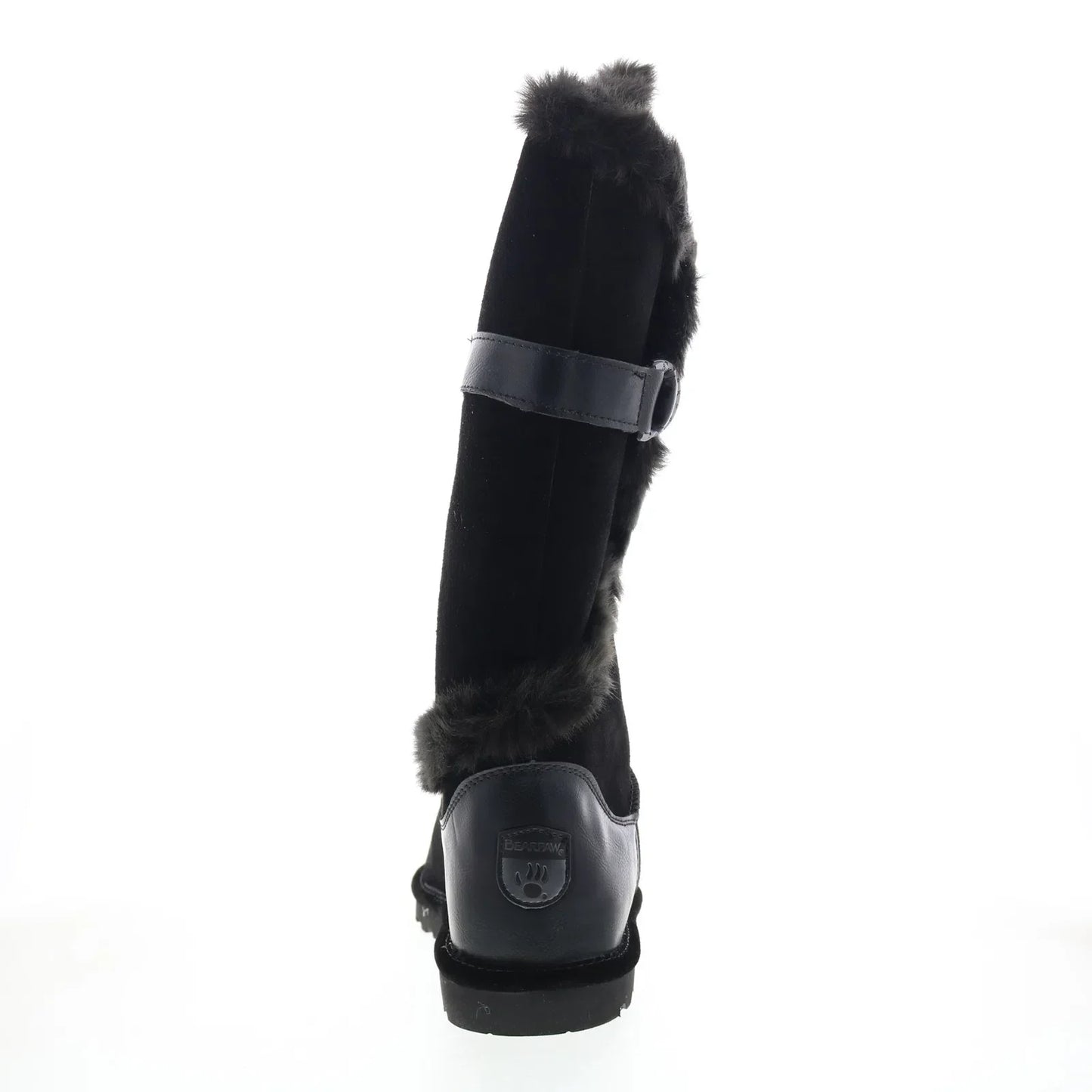 Bearpaw Sheilah 2139W-011 Womens Black Suede Slip On Casual Dress Boots