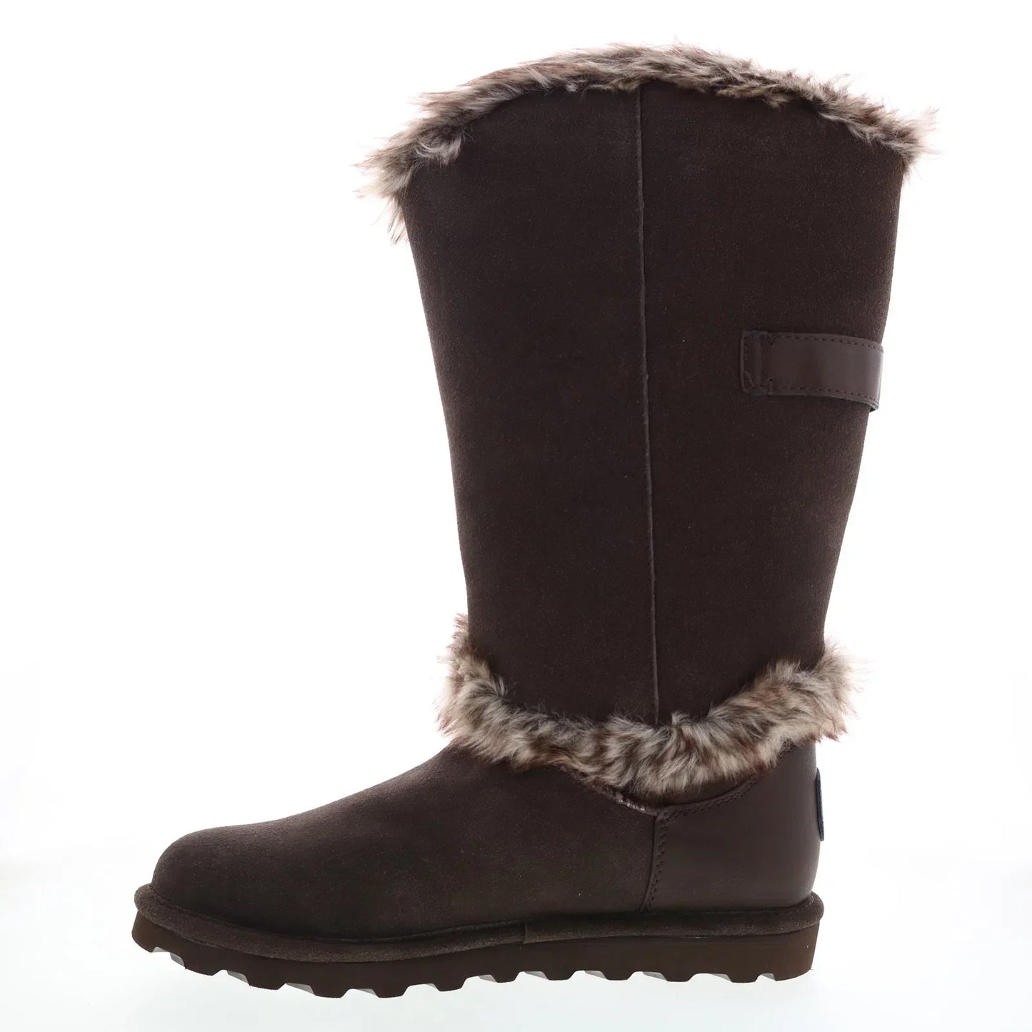 Bearpaw Sheilah 2139W-205 Womens Brown Suede Slip On Casual Dress Boots