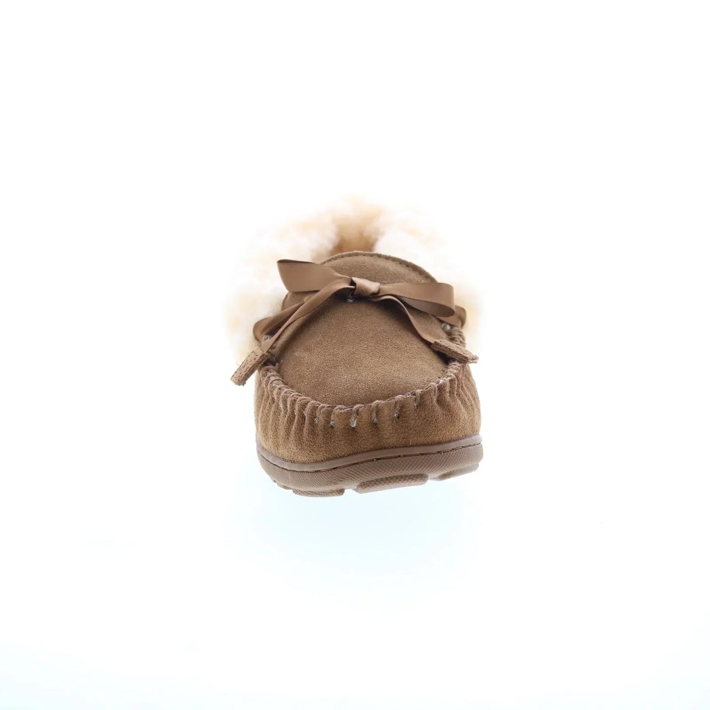 Bearpaw Indio 2165W-220 Womens Brown Suede Slip On Loafer Slippers Shoes