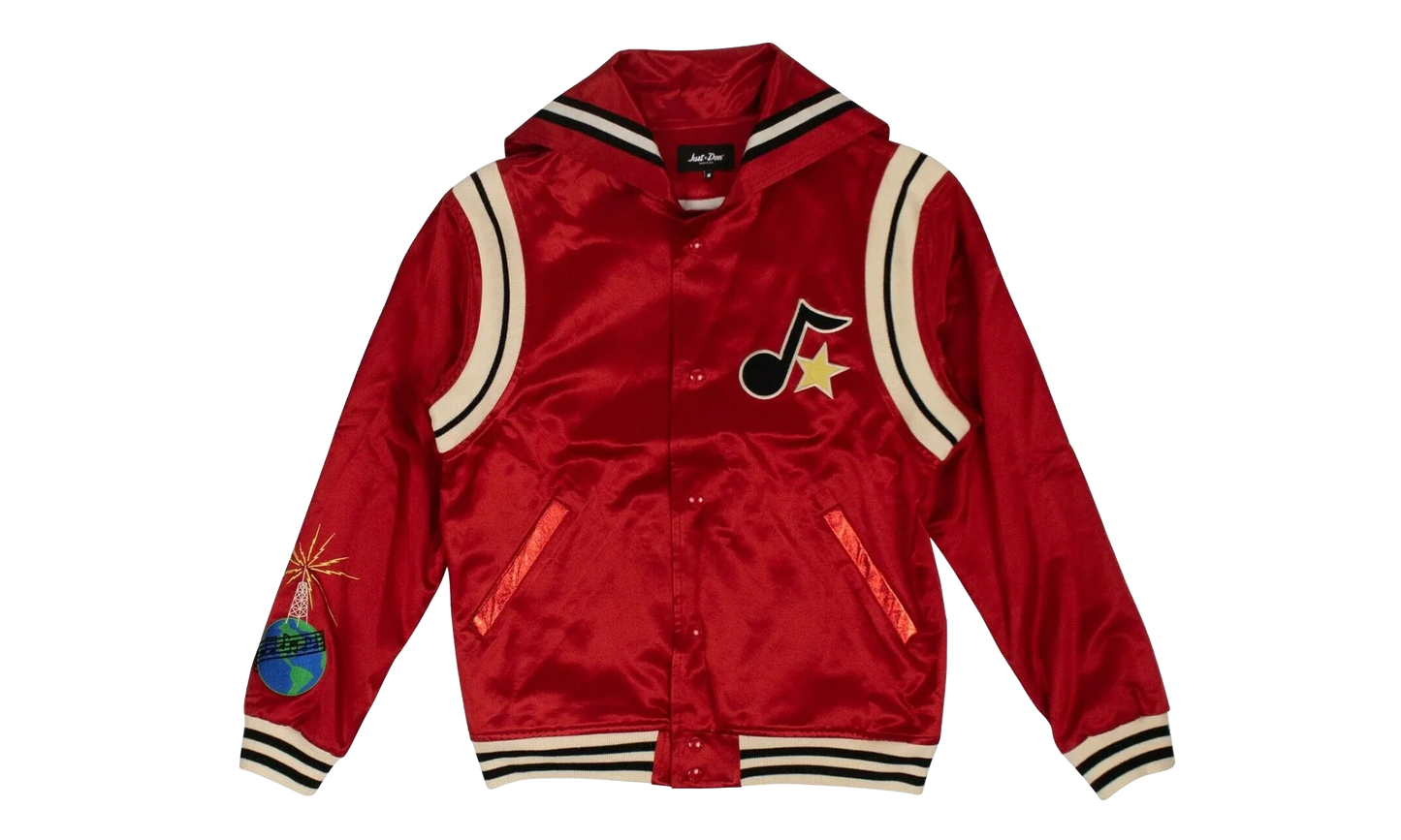 Satin Logo Cape Varsity Jacket "Red" 4925 100000308SLCV RED
