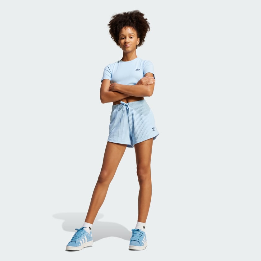 Kids' adidas Ribbed Crop Tee Kids