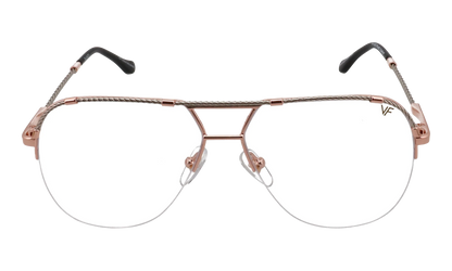 Blanco Half Rim 24KT Two-Tone "Rose / White Gold / Clear" HRBA2 0006 17A3