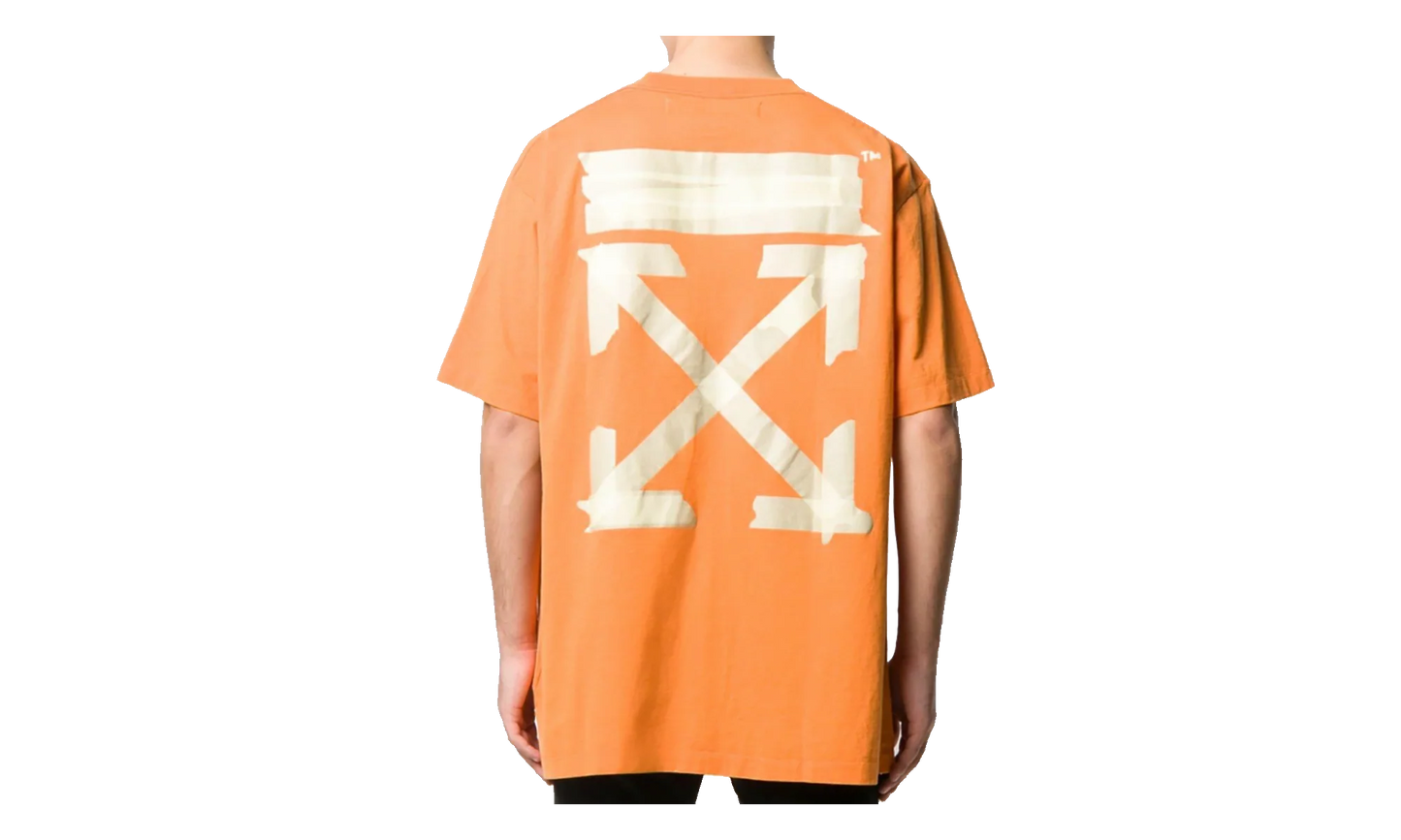 Slim Fit Tape Arrows T-shirt "Orange / Beige" OMAA038R201850021948