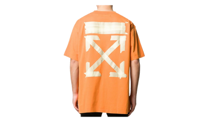 Slim Fit Tape Arrows T-shirt "Orange / Beige" OMAA038R201850021948