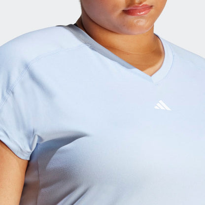 Women's adidas AEROREADY Train Essentials Minimal Branding V-Neck Tee (Plus Size)