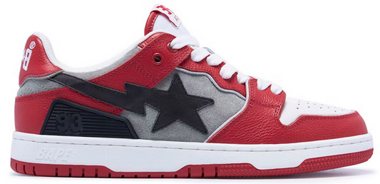 A Bathing Ape SK8 Sta Red Grey