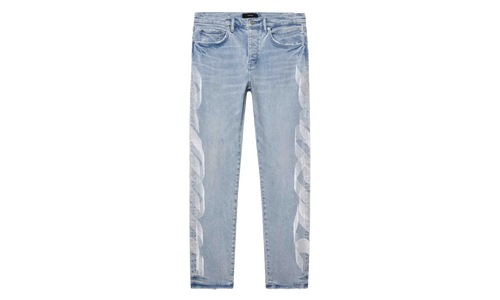 P005 Embroidered Logo Jeans "Light Indigo" P005 LEML226