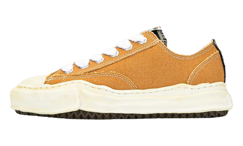 Peterson OG Sole Overdyed Canvas Low "Yellow Green Mismatched" A05FW728 YEL
