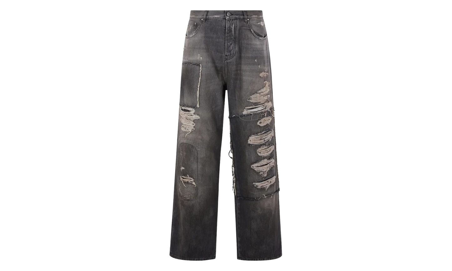 Carpenter Repaired Baggy Jean "Crafted Black" AMBMJE1006 680