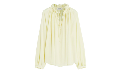 SILK FLARE SLEEVE BLOUSE "CITRON" RW TO0014 4868 P23 87