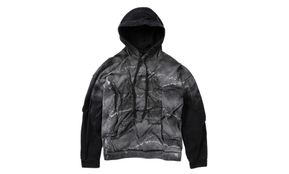 Gathered Thorn Window Hoodie "Black / Grey" CU6OFEQL