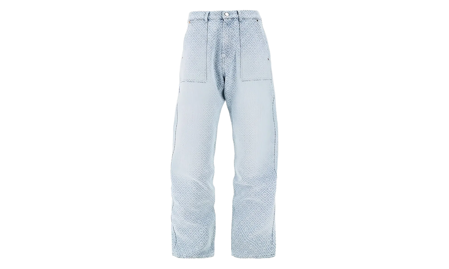 RELAXED MONOGRAM DENIM TROUSERS "Blue" MPF25 TR 331 01