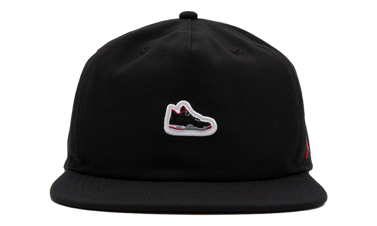 Jordan Pro Unstructured AJ4 Patch Hat "Black / University Red" IM5688 010