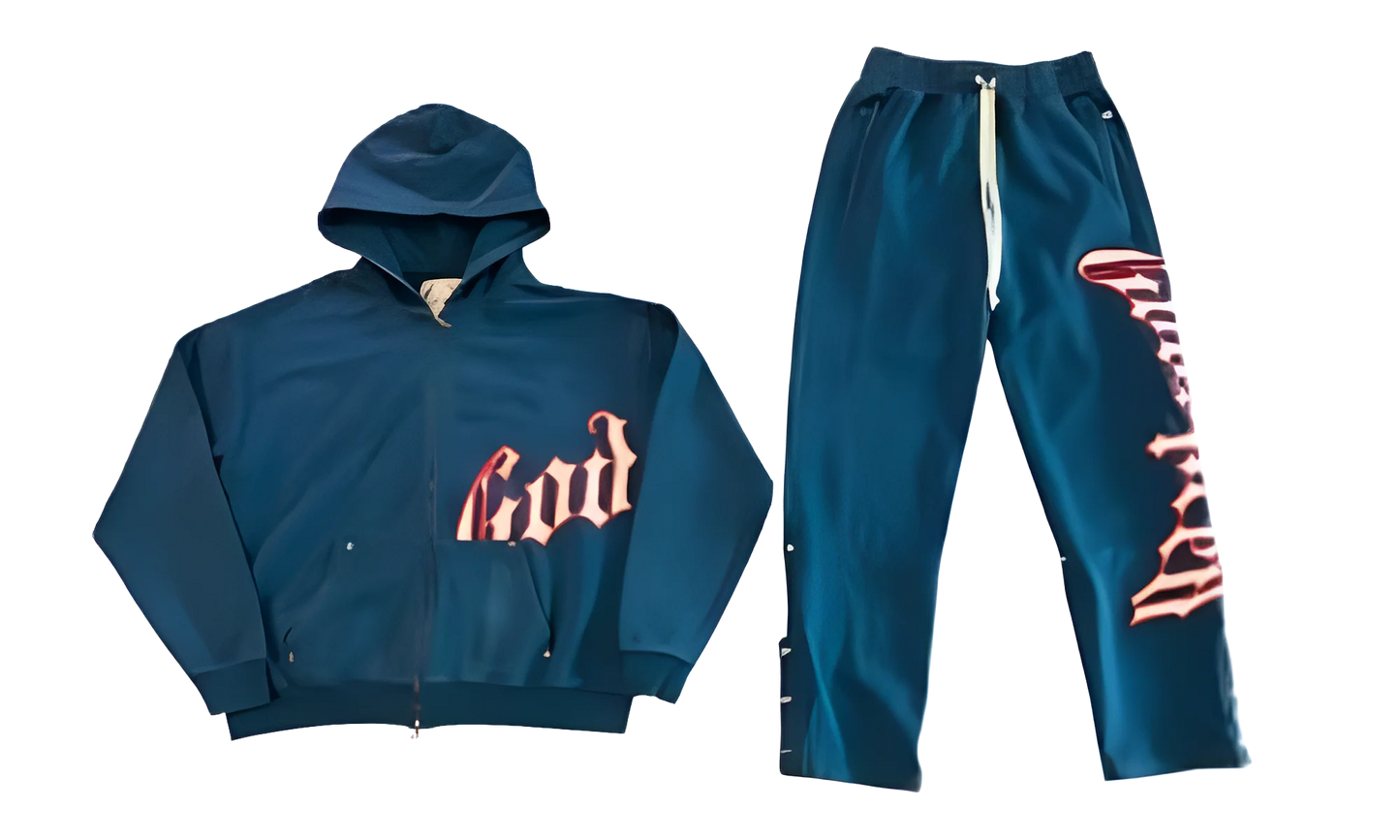 OG Logo Sweatsuit "Deep Water Blue / Red" GS057