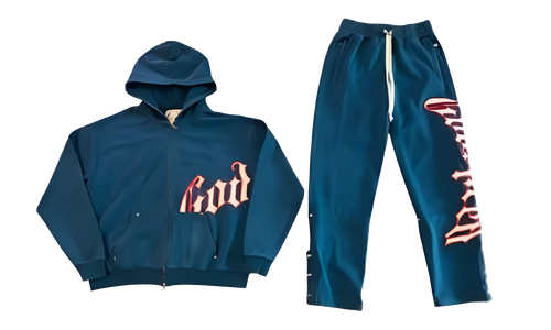 OG Logo Sweatsuit "Deep Water Blue / Red" GS057