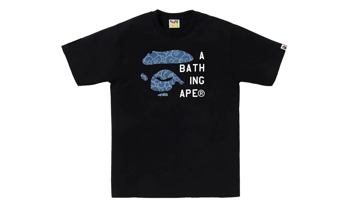 Japanese Cloud Camo Face Tag Tee "Black" 1L80 110 046 BLK