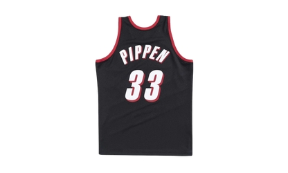NBA Scottie Pippen Authentic Jersey "1999-00 Portland Trail Blazers - Black" AJY4EL18020 PTBBLCK99SPI