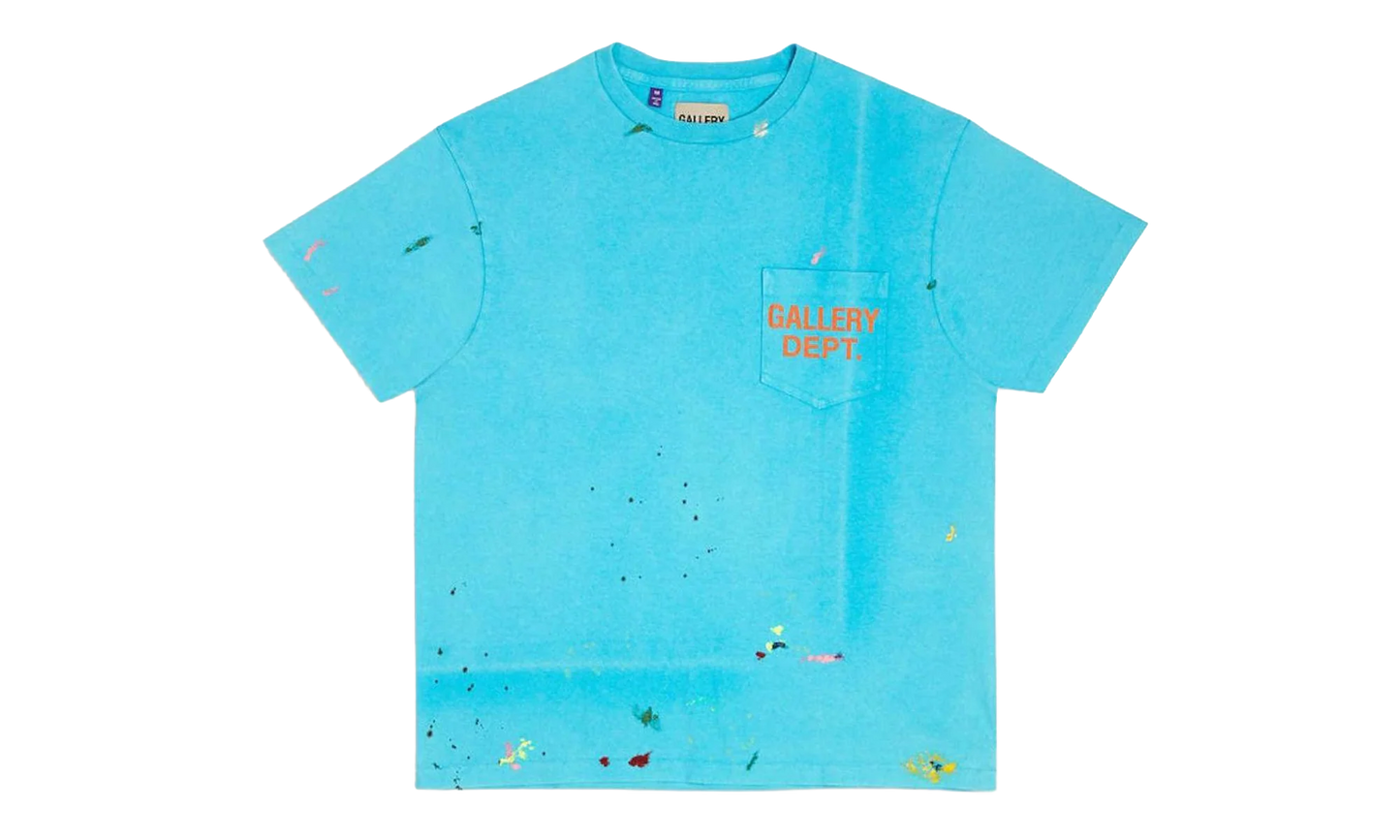 Vintage Logo Painted T-Shirt "Turquoise" GD041