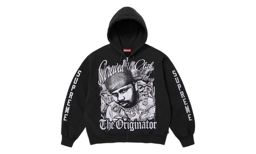 DJ Screw Zip Up Hooded Sweatshirt "SS26 - black" SU27355