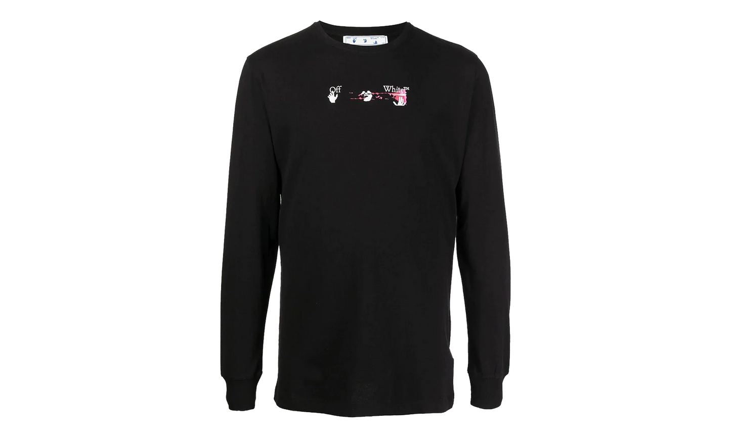 Arrows-Motif T-shirt "Black" OMAB001F21JER0051032