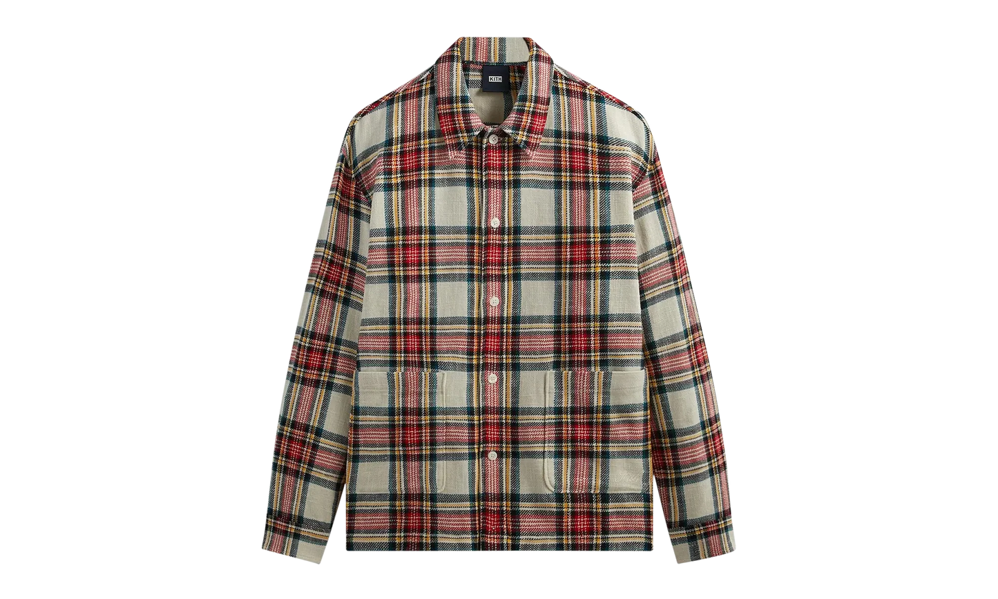 Plaid Boxy Collared Overshirt "Fame" KHM031333 678