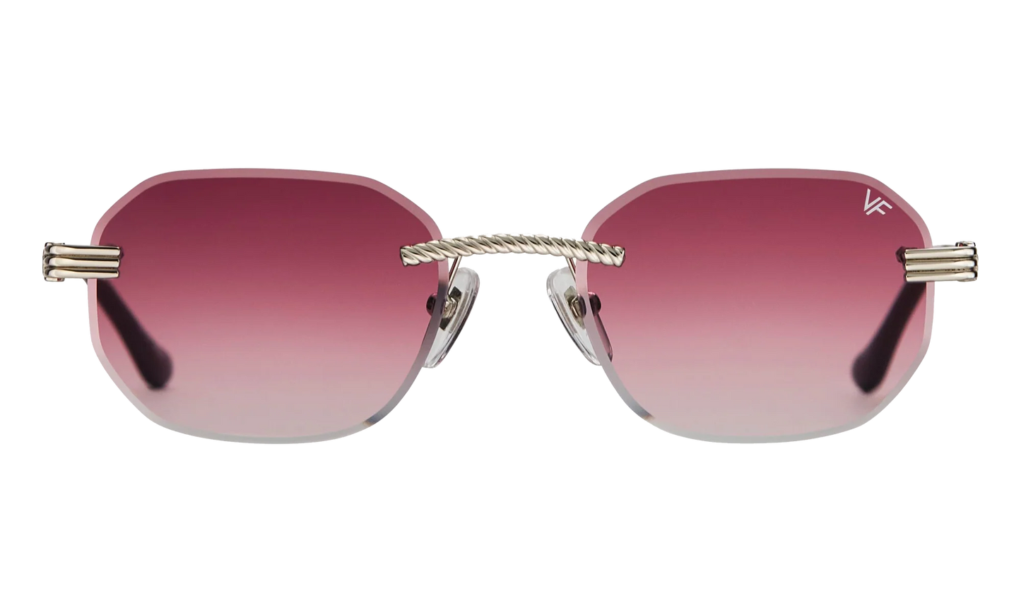Hustler Rimless Drill Mount 24KT "White Gold / Burgundy Gradient" DMHU2 0043 42D8