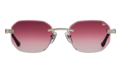 Hustler Rimless Drill Mount 24KT "White Gold / Burgundy Gradient" DMHU2 0043 42D8