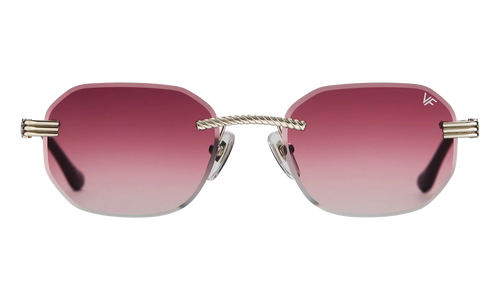 Hustler Rimless Drill Mount 24KT "White Gold / Burgundy Gradient" DMHU2 0043 42D8