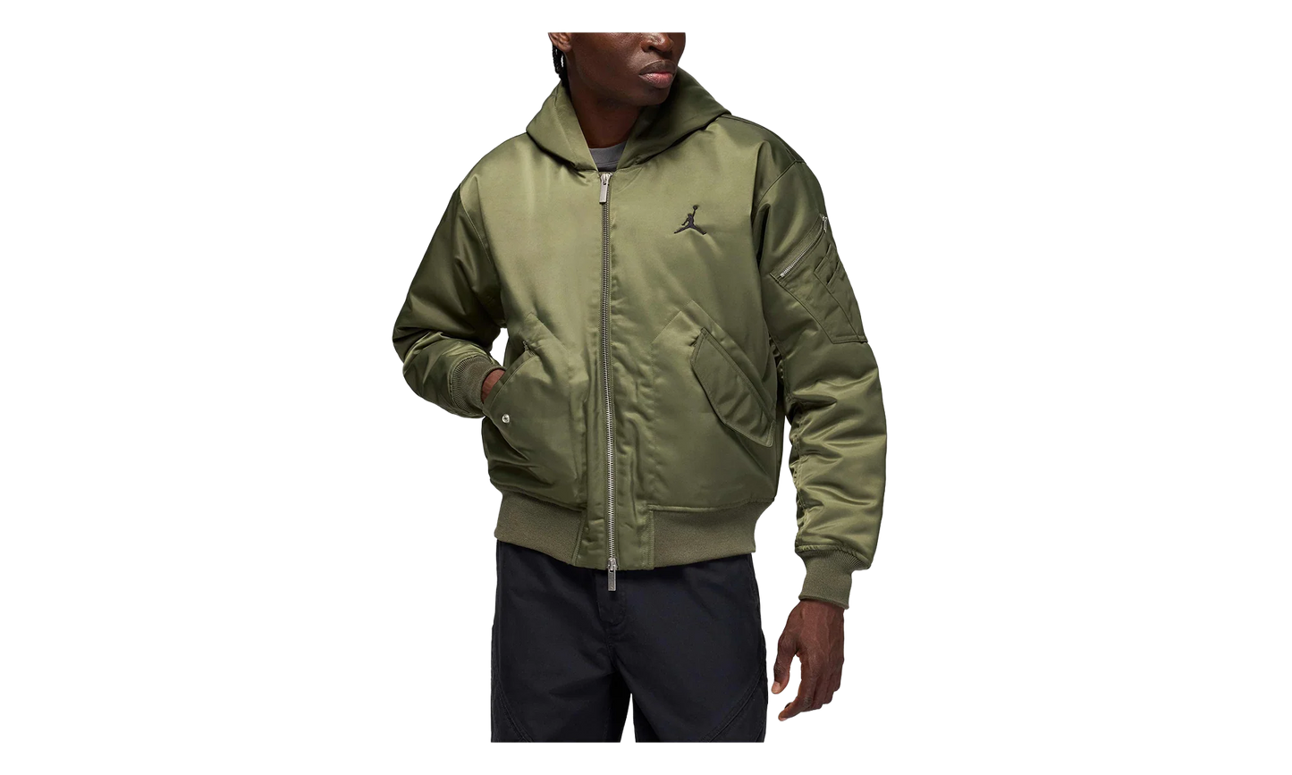 Jordan Renegade Flight Therma-FIT Hooded Jacket "Medium Olive / Starfish / Black" HV0540 222