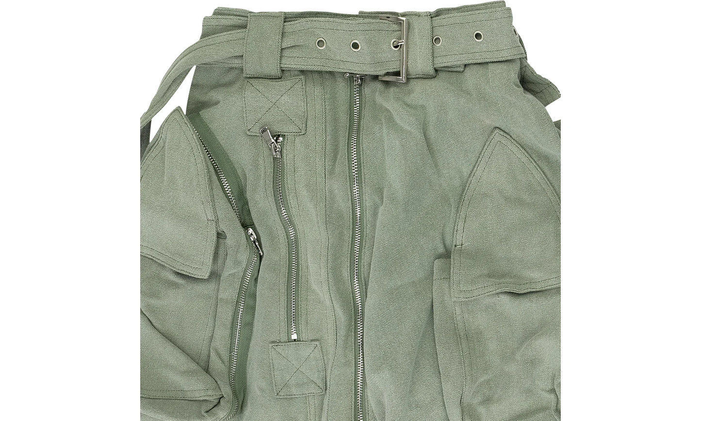 MULTI POCKET SKIRT "GREEN" 11200780011AW23