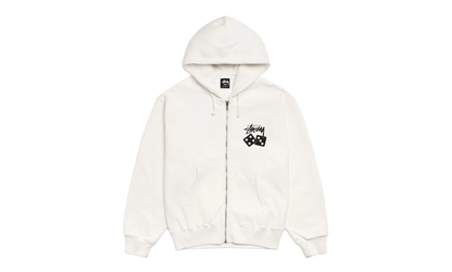 Dice Pigment Dyed Zip Up Hoodie "Natural" STUS371
