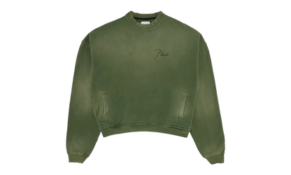 Embroidered Crewneck "Sundry Olive" FW23SW01150854