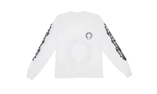 Floral Horseshoe L/S T-shirt "White" CHRM0055