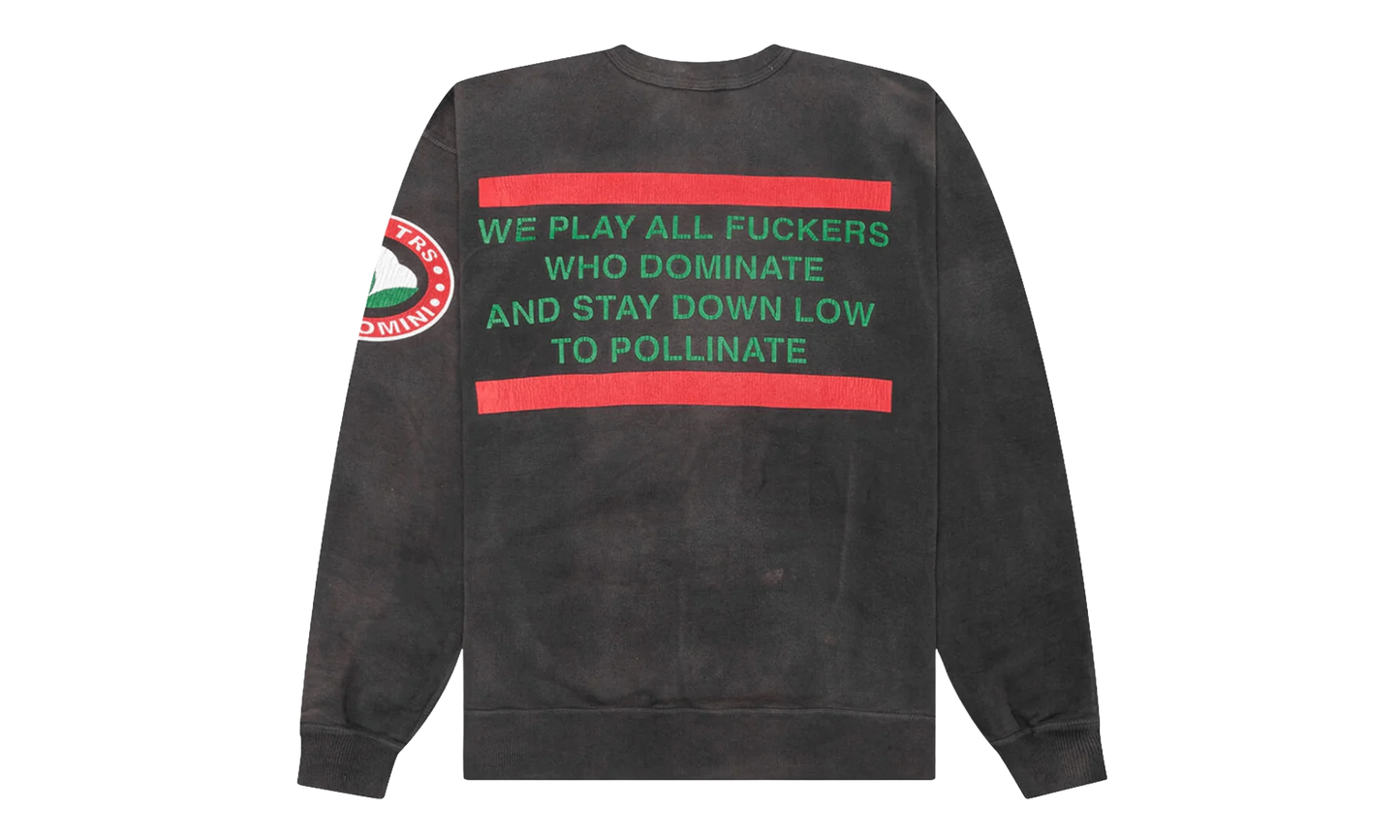 STTRS Logo Crewneck Sweatshirt "Saint Michael - Black" DT363