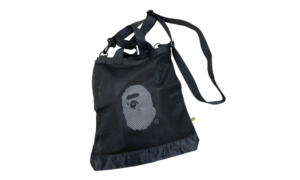 A Bathing Ape 'Ape Head' Mesh Bag "Black" RA 1002