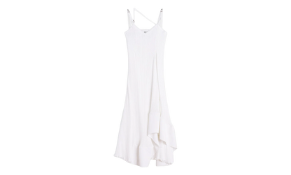 PLEATED STRAP LONG DRESS "White" RW DR0014 5904 P24 001