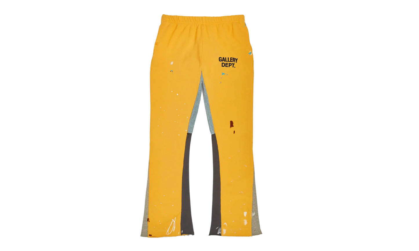 GD Logo Paint Splatter Flare Sweatpants "Yellow Black Multi" GDGLFSY