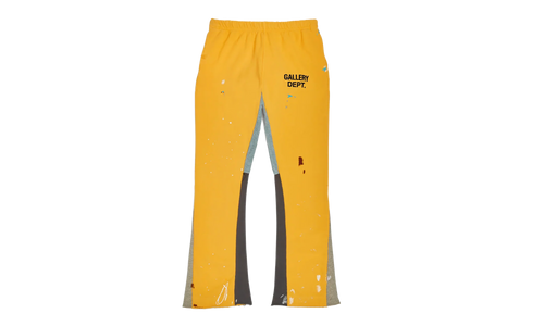 GD Logo Paint Splatter Flare Sweatpants "Yellow Black Multi" GDGLFSY